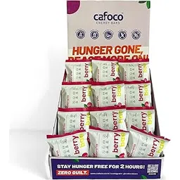 CAFOCO Cranberry Loaded Energy Bites with No Added Sugar, Fibre Nutrition, No Preservatives, Healthy Snack Bites with Cashew, Cranberry, Cocoa, Dates & Plant Protein Powder (Pack of 12x30g Each)-picture-29