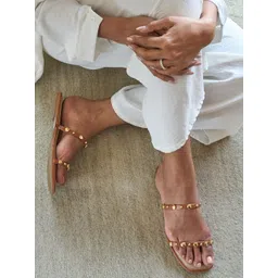 CAI Embellished Open Toe Flats-picture-34