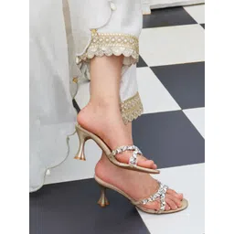 CAI Embellished PU Party Comfort Sandals-picture-25
