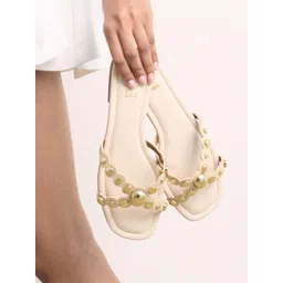 CAI Women Embellished Open Toe Flats-picture-41