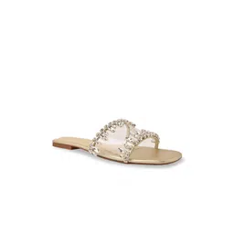 CAI Women Embellished Open Toe Flats With Beaded-picture-29