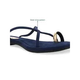 CAI Women Gold Toe Ring Navy Blue Flat image 3