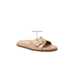 CAI Women Open Toe Flats With Strap Buckled Slider-picture-21