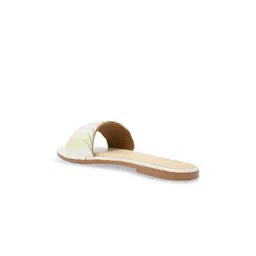 CAI Women Open Toe Hologrpahic Crescent Flats image 4