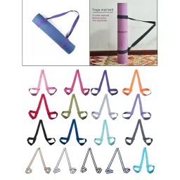 CALANDIS 2xCotton Yoga Mat Strap Pilates Mat Carrier Fitness Stretchy Loop Black | Mat Carriers & Bags | Yoga & Pilates image 4