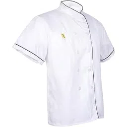 calandis CALANDIS® Unisex Chef'S Uniform Short Sleeve Men'S Chef Coat L Blue Stitching-picture-41