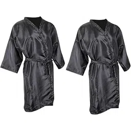 calandis CALANDIS™ Waterproof Haircut Salon Hair Coloring Dye Kimono Cape Gown Cloth Black 2x | Salon & Spa Equipment-picture-12