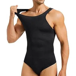 calandis ™ Men One Side Stretch Bodysuit Mankini Thong Underwear Wrestling Singlet Red | Underwear | Mens Clothing-picture-47