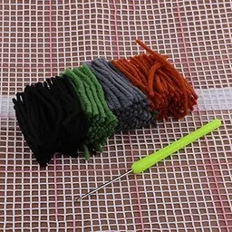 CALANDIS DIY Pillow Cover Latch Hook Kits for Beginner Animals Pattern Spot Dog | Latch Hooking Kits | Latch Hooking | Rug Making-image-8