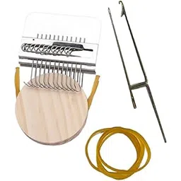 CALANDIS™ Small Weaving Loom DIY Wooden Weaving Repair Tool for Clothes Adults Scarves 12 Hooks | Weaving Looms | Weaving | Needlecrafts & Yarn-picture-11