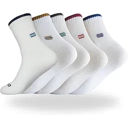 calbro Towel Ankle Socks for Men Cotton Combo – Pack of 5 Cushioned Sports Athletic Casual Formal Wear, Comfortable Fabric, Odour Free, White Color, Ideal for Winter Summer School College Office-picture-36