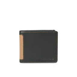 CALFNERO Men Black Solid Two Fold Leather Wallet-picture-20