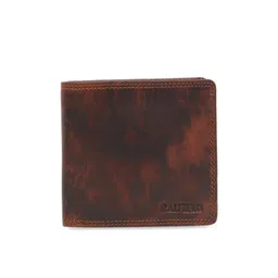 CALFNERO Men Brown Solid Two Fold Genuine Leather Wallet-picture-25