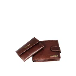 CALFNERO Men Maroon Leather Two Fold Wallet image 1