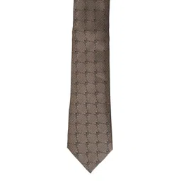 Calvadoss Men Taupe Woven Design Broad Tie-picture-22