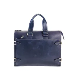 Calvadoss Men Textured Leather Laptop Bag image 1