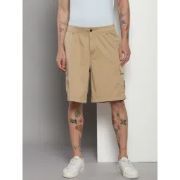 Calvin Klein Beige Cotton Relaxed Fit Cargo Shorts-picture-27