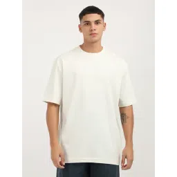 Calvin Klein Beige Cotton Relaxed Fit Printed T-Shirt-picture-26