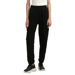 CALVIN KLEIN Black Cotton Mid Rise Joggers-picture-41