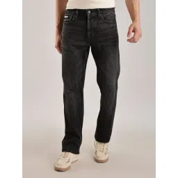 Calvin Klein Black Fog Cotton Slim Fit Mid Rise Jeans-picture-29