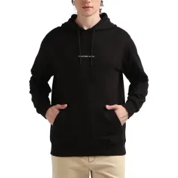 Calvin Klein Black Regular Fit Printed Hooded Sweatshirt-picture-35