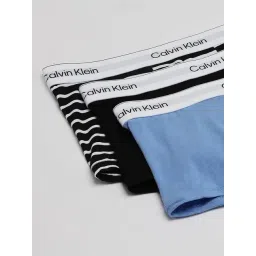 CALVIN KLEIN Black Striped Low Rise Trunk - Pack Of 3-picture-14