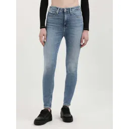 CALVIN KLEIN Blue Cotton Mid Rise Jeans-picture-15