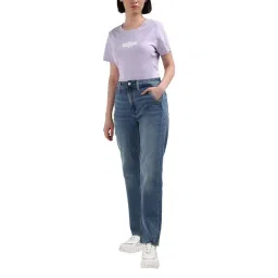 CALVIN KLEIN Blue Cotton Mid Rise Jeans image 5