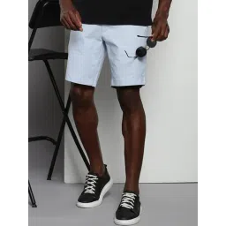 Calvin Klein Blue Cotton Slim Fit Shorts-picture-46