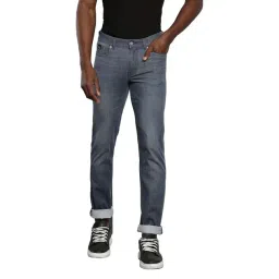 Calvin Klein Blue Grey Cotton Slim Fit Jeans-picture-13