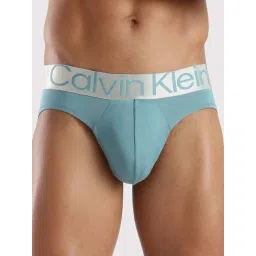 CALVIN KLEIN Blue Solid Blue Low Rise Briefs-picture-30