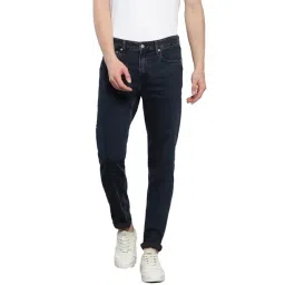 Calvin Klein Dark Blue Cotton Slim Fit Jeans-picture-27