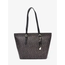 CALVIN KLEIN Dark Brown Logo Large Tote-picture-42