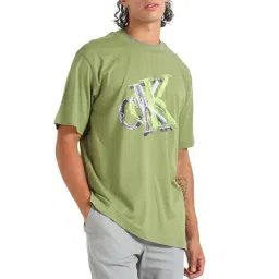 Calvin Klein Dark Juniper Cotton Regular Fit Printed T-Shirt-picture-20