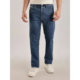 Calvin Klein Darkest Sky Cotton Staright Fit Mid Rise Jeans-picture-43