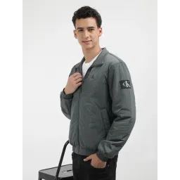 Calvin Klein Endless Grey Nylon Regular Fit Solid Jacket-image-24
