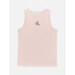 Calvin Klein Girls Sepia Rose Ck Logo Print T-Shirt-picture-29
