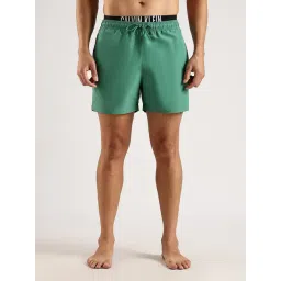 CALVIN KLEIN Green Solid Green Swimwear Shorts-picture-35