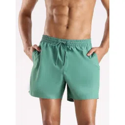 CALVIN KLEIN Green Solid Green Swimwear Shorts-picture-15