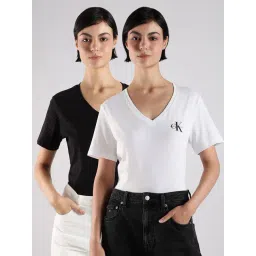 Calvin Klein Jeans Black Cotton Regular Fit T-Shirt-picture-24