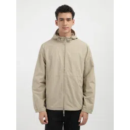 Calvin Klein Khaki Regular Fit Hooded Jacket-picture-26