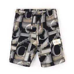 Calvin Klein Organic Cotton Shorts Logo Printed - Black-picture-14