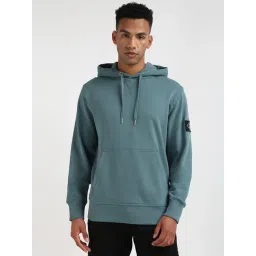 Calvin Klein Teal Regular Fit Hooded Sweatshirt-picture-24
