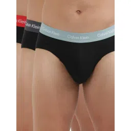 Calvin Klein Underwear Black Cotton Regular Fit Briefs - Pack Of 3-picture-25