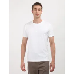 Calvin Klein White Cotton Slim Fit T-Shirt-picture-46