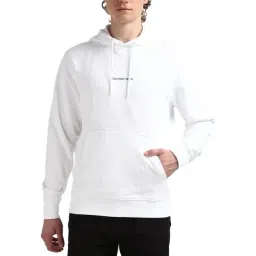 Calvin Klein White Regular Fit Printed Hooded Sweatshirt-picture-17