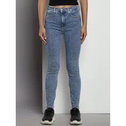 Calvin Klein Women Mid-Rise Medium Shade Heavy Fade Clean Look Jeans-picture-11