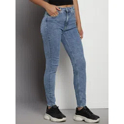 Calvin Klein Women Mid-Rise Medium Shade Heavy Fade Clean Look Jeans image 2