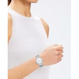 calvin klein Women Round Analogue Watch with Tang Buckle Closure-25200032-picture-16