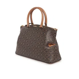 calvin klein fashion Calvin Klein Brown Logo PU Handbag image 3